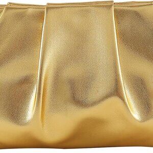 Evening Bag for Women Ruched Clutch Purse Detachable Metal Chain Crossbody Bag